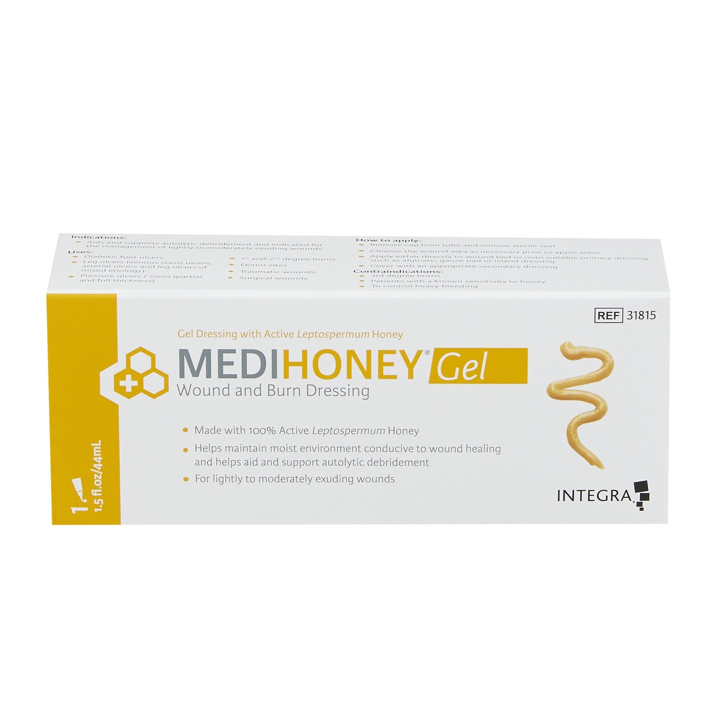 Medihoney Wound and Burn Dressing Gel, 1.5-ounce tube by McKesson Brand product image - view 3