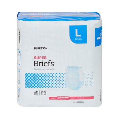 McKesson Super Moderate Absorbency Incontinence Briefs, Large