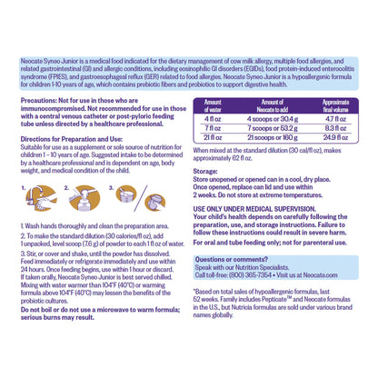 Neocate® Syneo® Junior Hypoallergenic Amino Acid–Based Formula, 14.1-ounce can