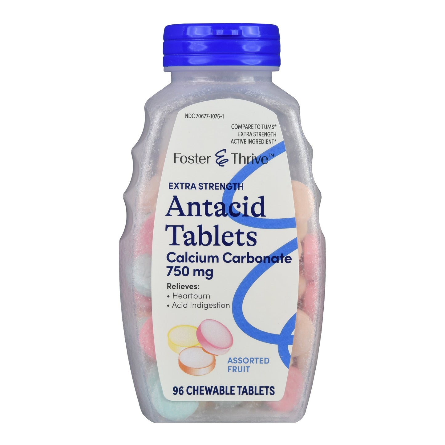 Foster & Thrive™ Extra Strength Antacid Calcium Carbonate Chewable Tablet, Fruit