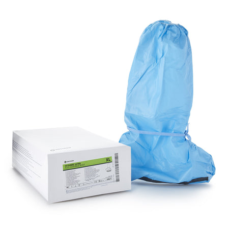 O&M Halyard Inc 221999 Hi Guard Shoe Cover, Blue, Extra Large