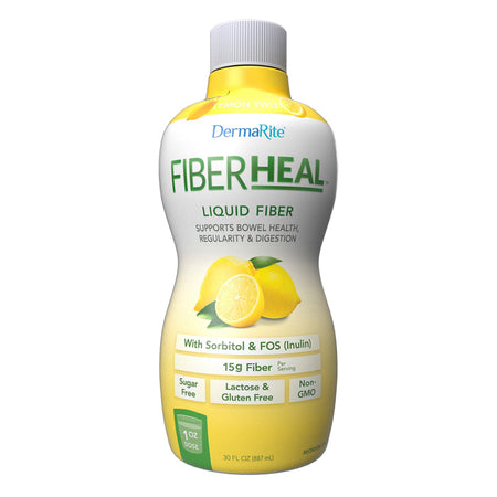 DermaRite Industries PRO7000 FiberHeal Lemon Twist Liquid Supports Bowel Health, Regularity and Digestion