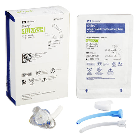 Medtronic 4UN65H Shiley Flexible Tracheostomy Tube, Uncuffed, Size 6.5