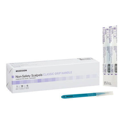 Mckesson 16-63815 Scalpel No. 15 Stainless Steel / Plastic Classic Grip Handle Sterile Disposable