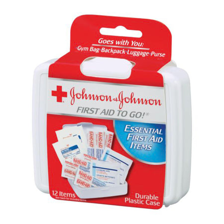 Johnson & Johnson 38137008295 First Aid Kit Johnson and Johnson to Go Plastic Case