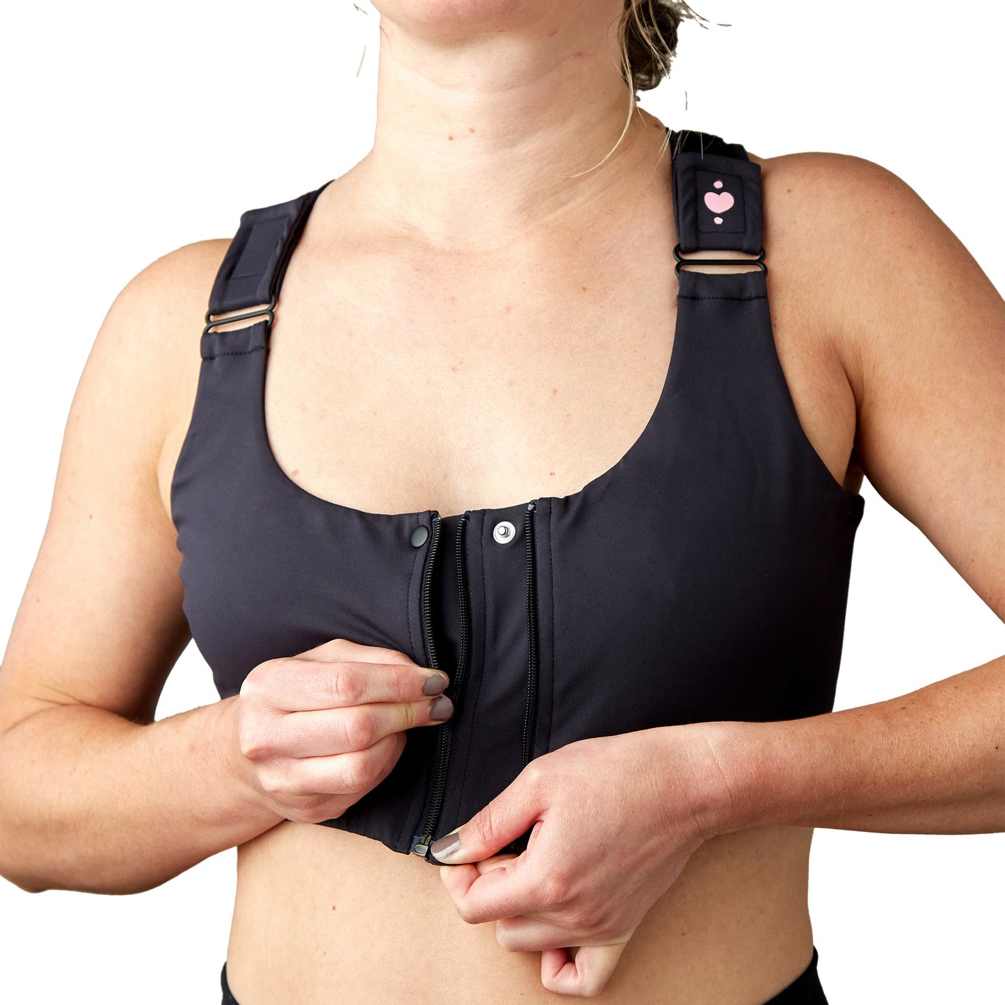 Shirl Post Surgical Bra, Black, Medium