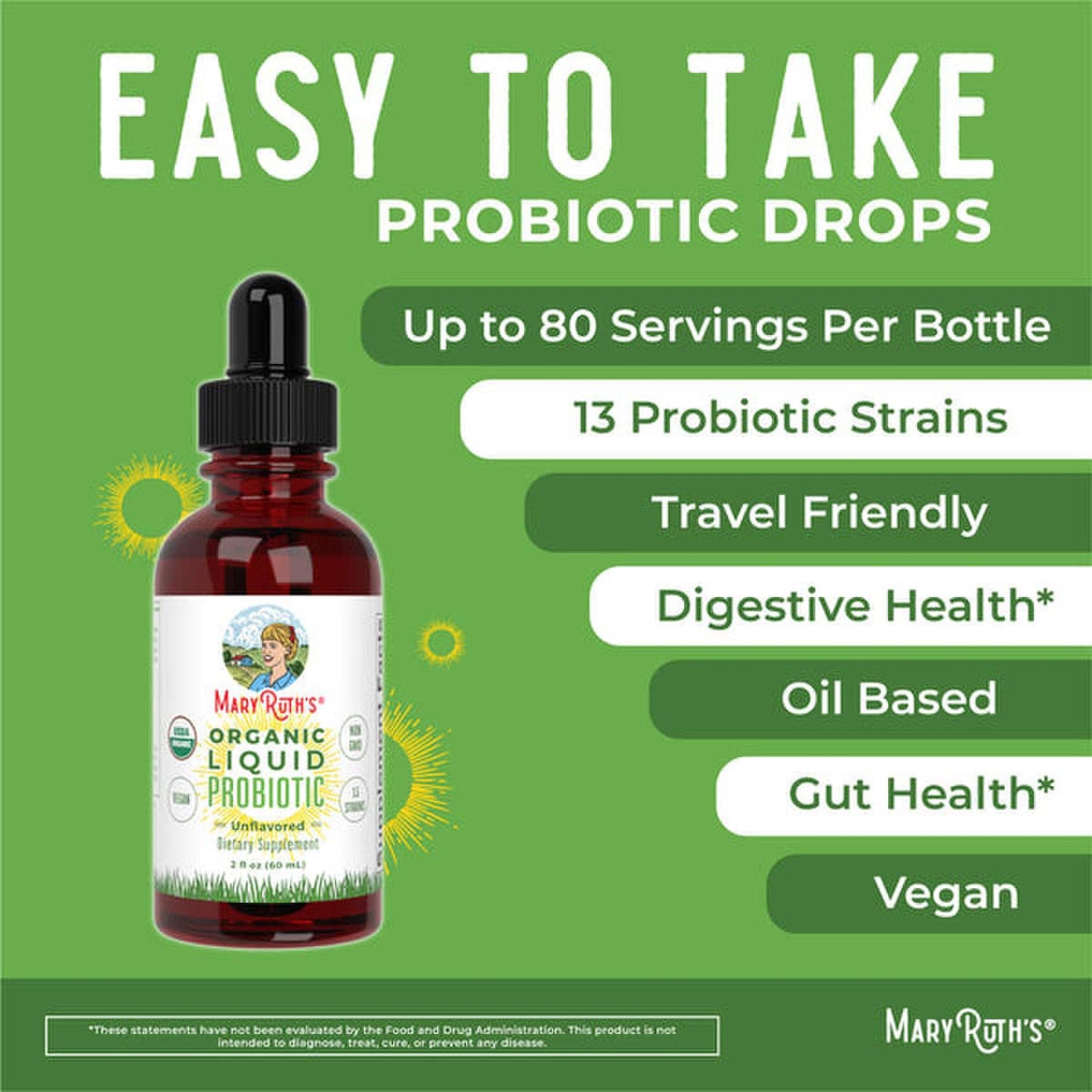 Probiotic Mary Ruth's® Organic Liquid Probiotic 2 oz. Liquid
