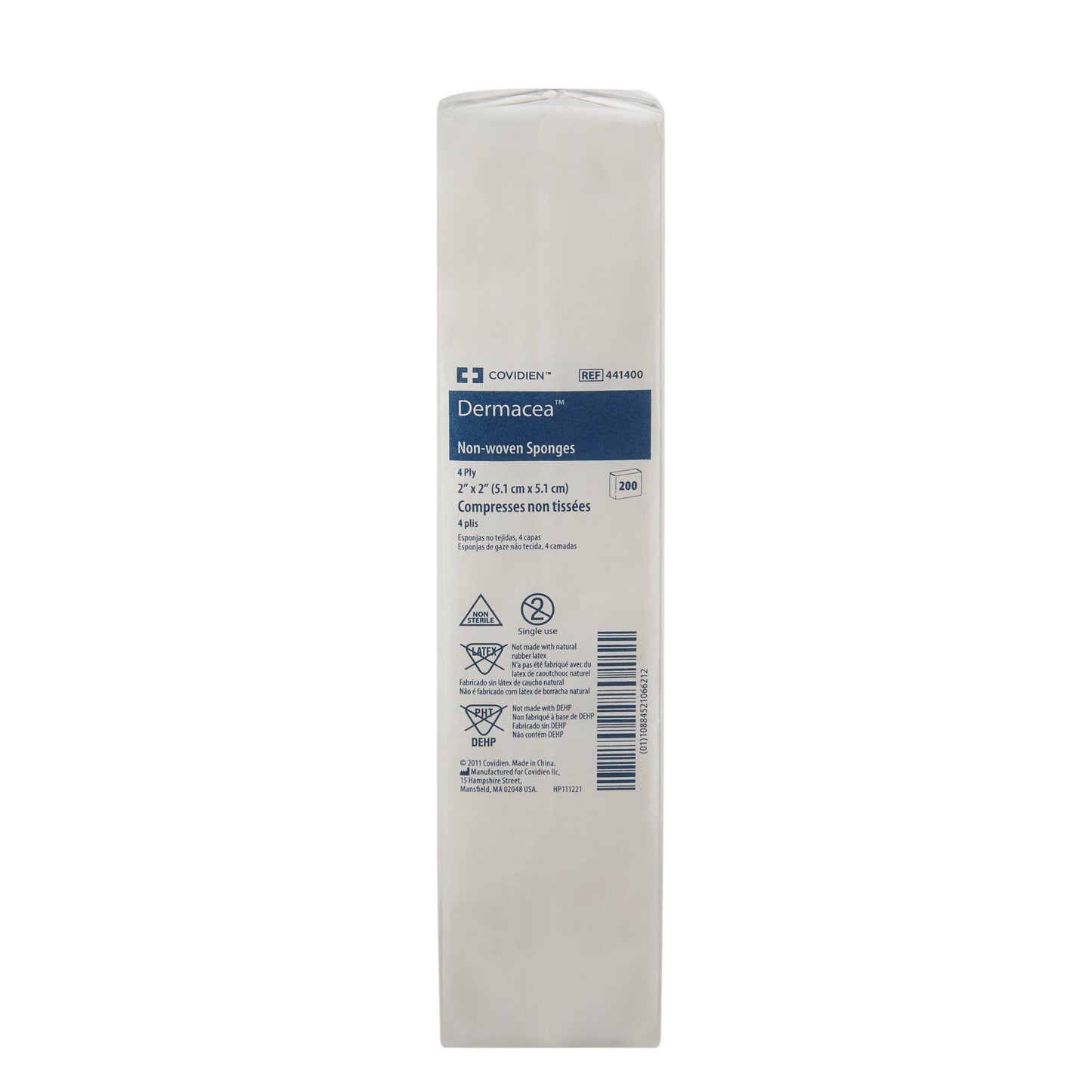 Dermacea™ Nonwoven Sponge, 2 x 2 Inch, 4-Ply