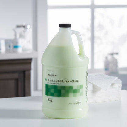 McKesson Antimicrobial Lotion Soap, Herbal Scent, 1-gallon jug