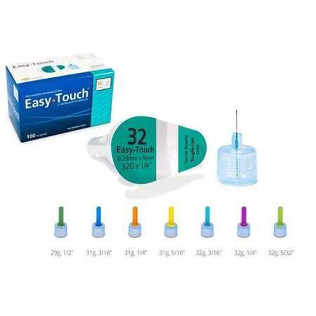 MHC Medical 832041 EasyTouch Standard Insulin Pen Needle, 32 Gauge, 6 mm Length