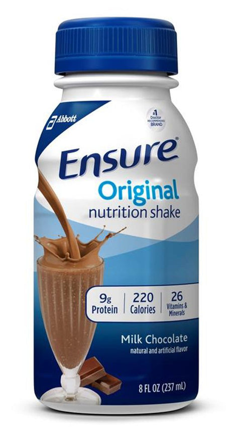 Abbott Nutrition 1130824 Ensure Original Nutrition Shake, Chocolate, 8-ounce bottle