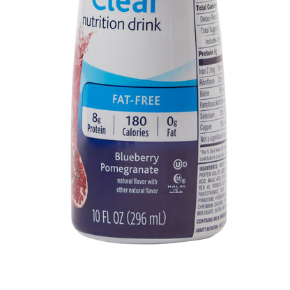 Ensure® Clear Therapeutic Nutrition, Blueberry Pomegranate, 10-ounce bottle