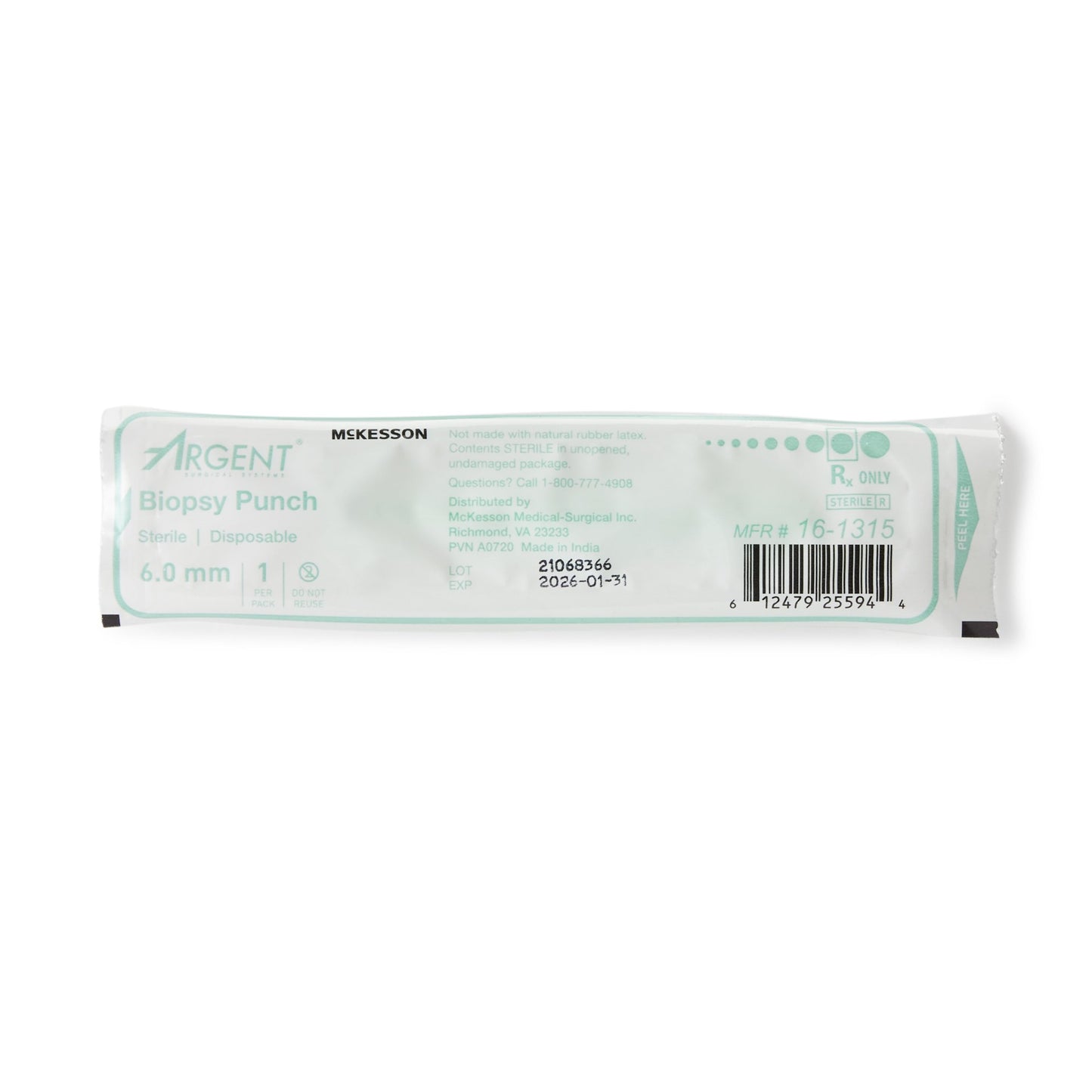 McKesson Argent™ Disposable Biopsy Punches, 6.0 mm