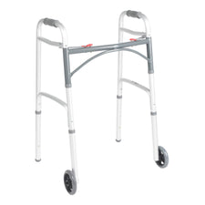 McKesson Junior Aluminum Folding Walker, 25 – 32¼ Inch Height