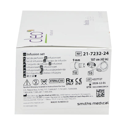Sub-Q Infusion Set Cleo® 90 9 mm 42 Inch Tubing Without Port