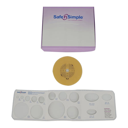 Safe N Simple SNS7815234 Ostomy Barrier Trim to Fit, 5 x 5 Inch, Beige