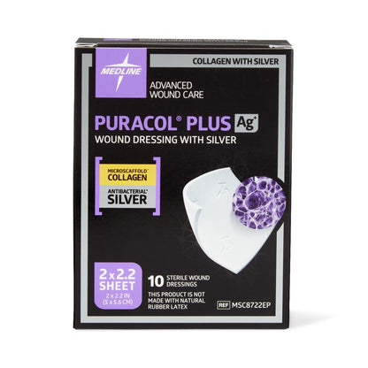 Puracol Plus AG Collagen Dressing with Silver, 2 x 2 Inch by Medline product image - view 5
