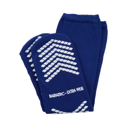 McKesson Single Tread Slipper Socks, Bariatric / X-Wide, Blue