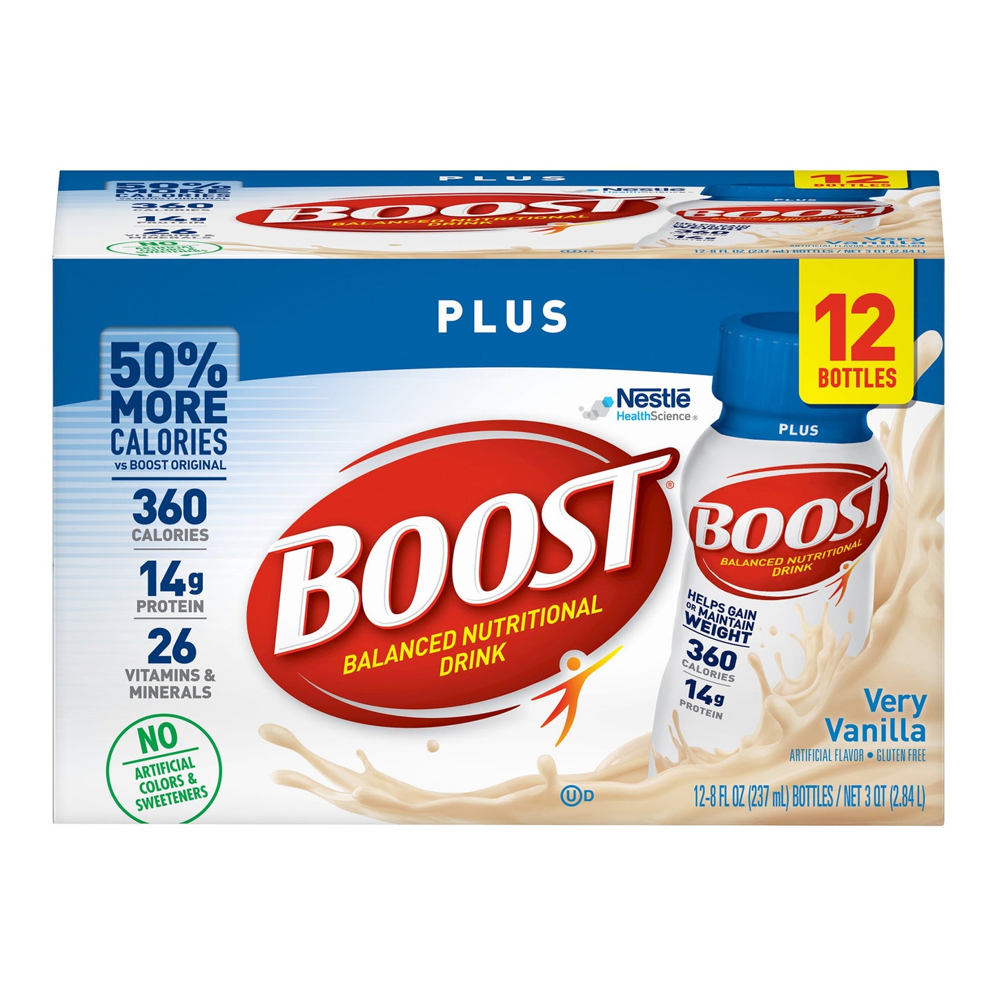 Boost® Plus Vanilla Balanced Nutritional Drink, 8 oz. Bottle