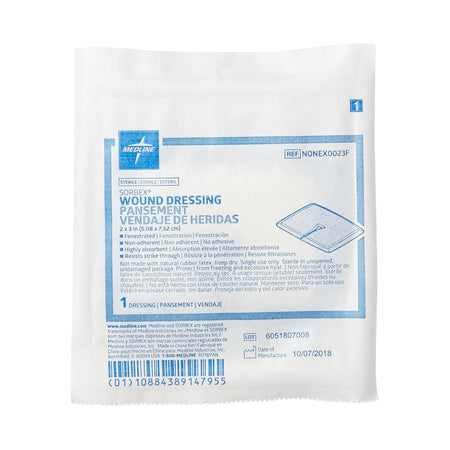 Medline NONEX0023F Sorbex Sterile Absorbent Dressing, 2 x 3 Inch