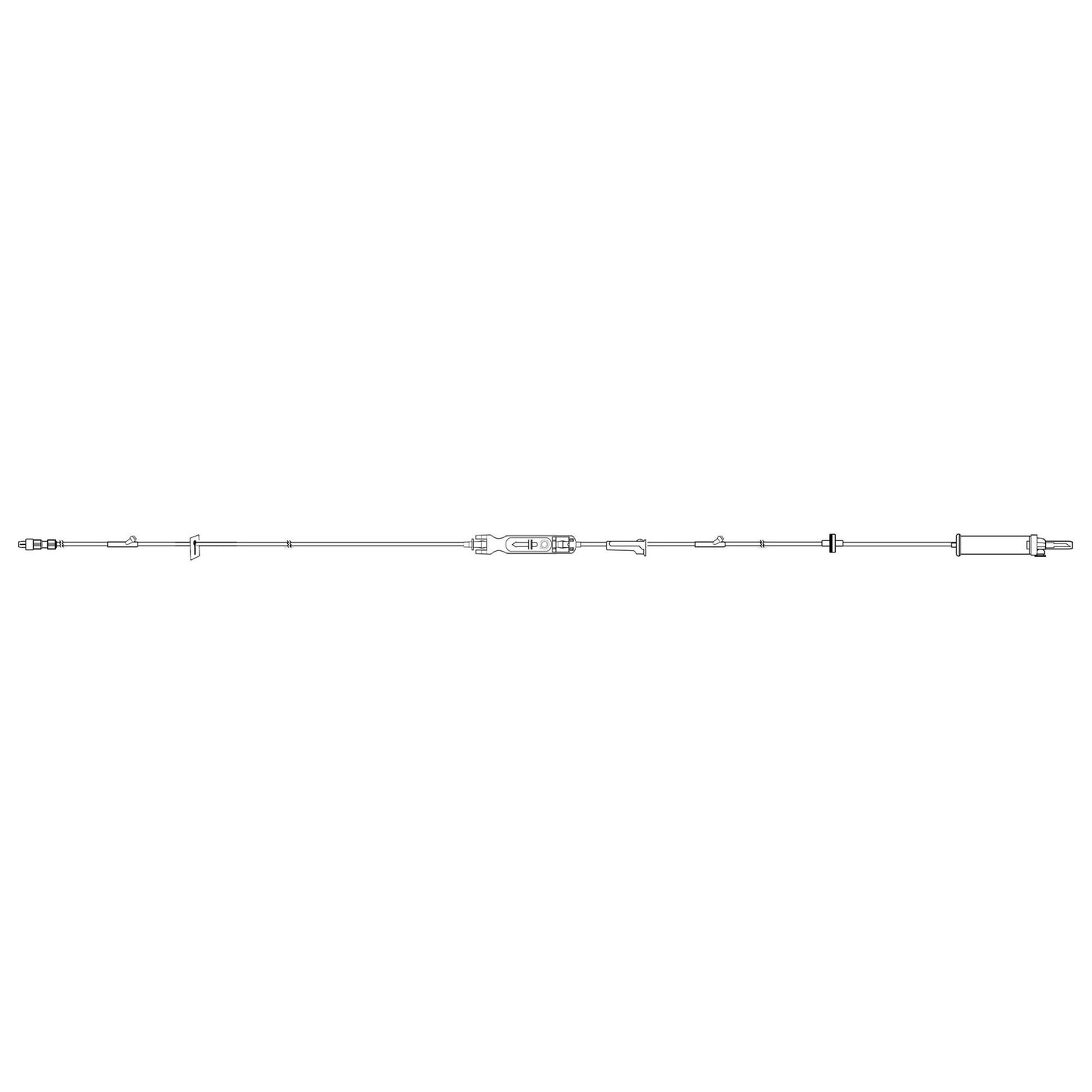 IV Pump Set Sapphire™ Pump 2 Ports Without Filter 109 Inch Tubing Solution