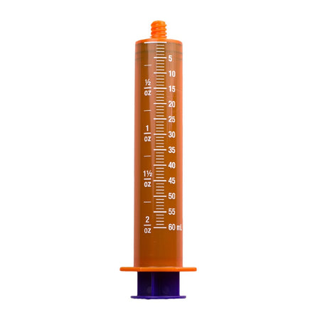 Vesco Medical VED-660AB Vesco Oral Medication Syringe, 60 mL, Enfit Tip, Flat Top Style