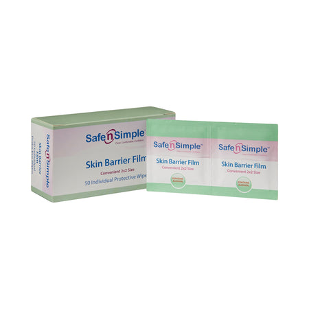 Safe N Simple SNS81850 Skin Barrier Wipe, 50 Packets per Box