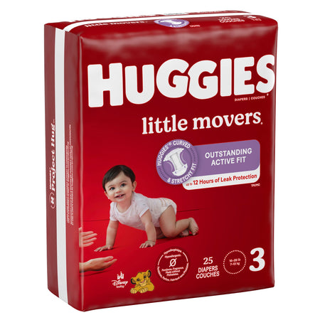 Kimberly-Clark 49678 Huggies Little Movers Diaper, Size 3