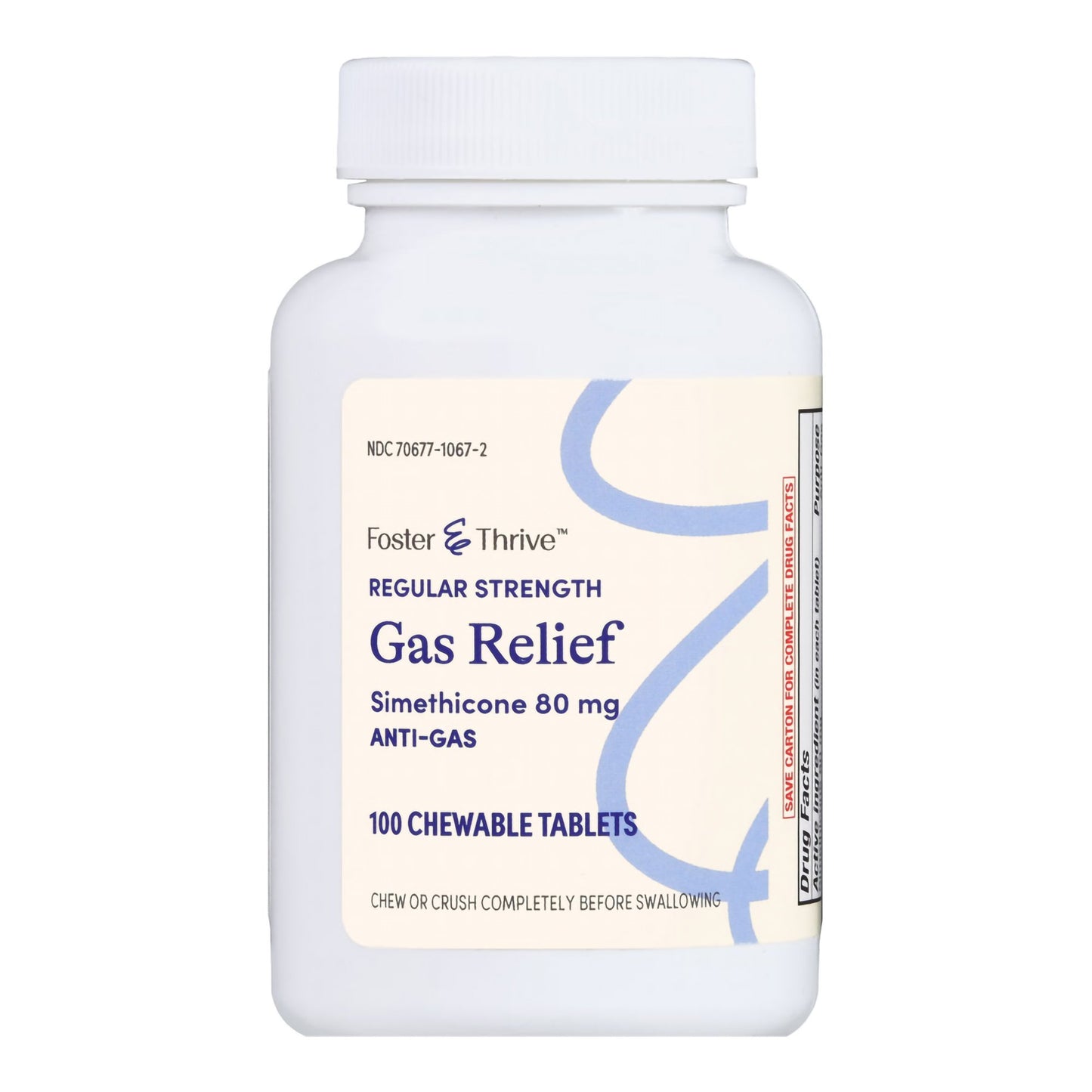 Foster & Thrive™ Gas Relief 80 mg Simethicone Chewable Tablets, Mint Flavor