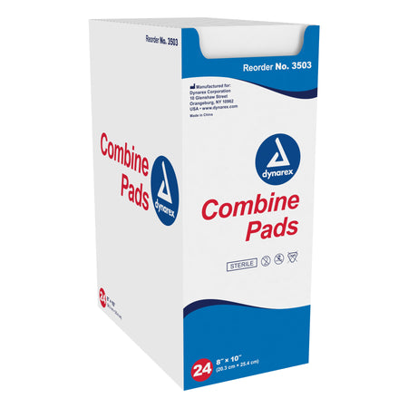 Dynarex 3503 Sterile Abdominal Pad, 8 x 10 Inch