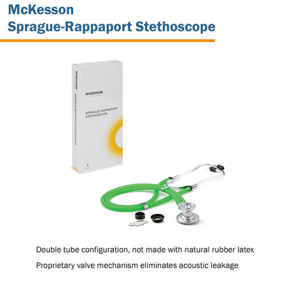 McKesson Sprague-Rappaport Stethoscope, 22 Inch, Green