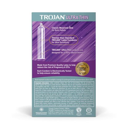 Trojan® Ultra Thin Lubricated Latex Condoms