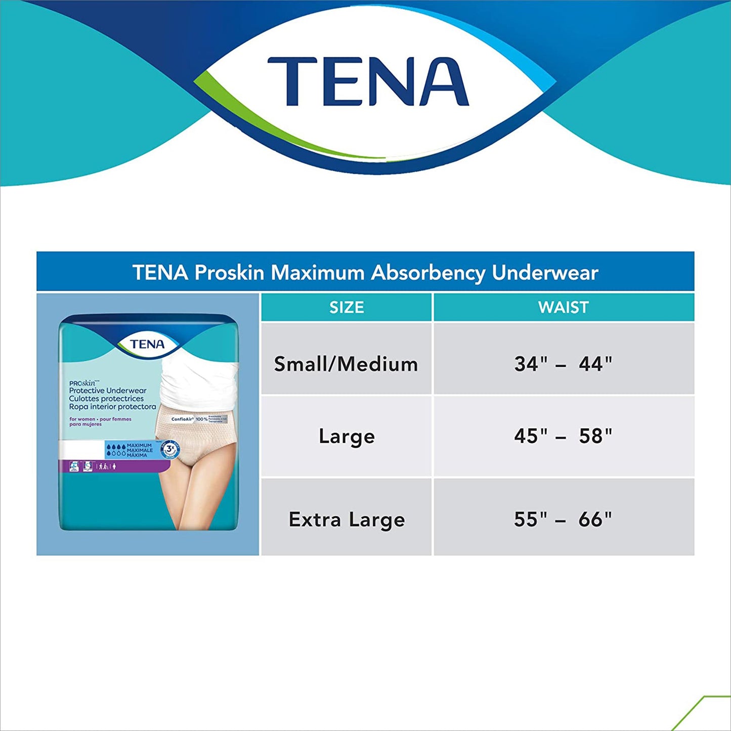 Tena® ProSkin™ Maximum Absorbent Underwear for Women, Small / Medium