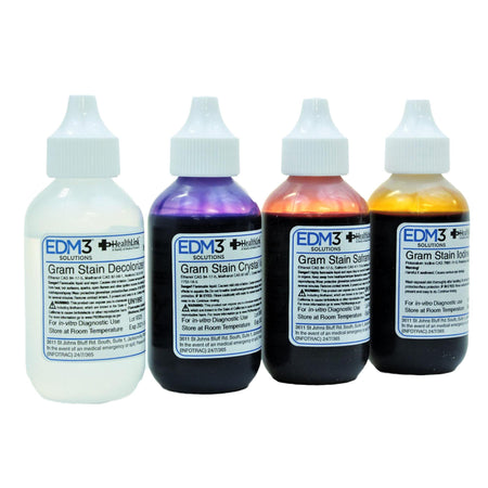 EDM 3 LLC 400310 Gram Stain Set 4 X 2 oz.