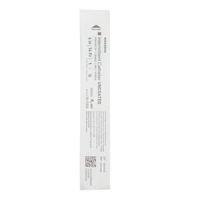 McKesson Female Urethral Catheter, 14 Fr, Straight Tip, 6 in