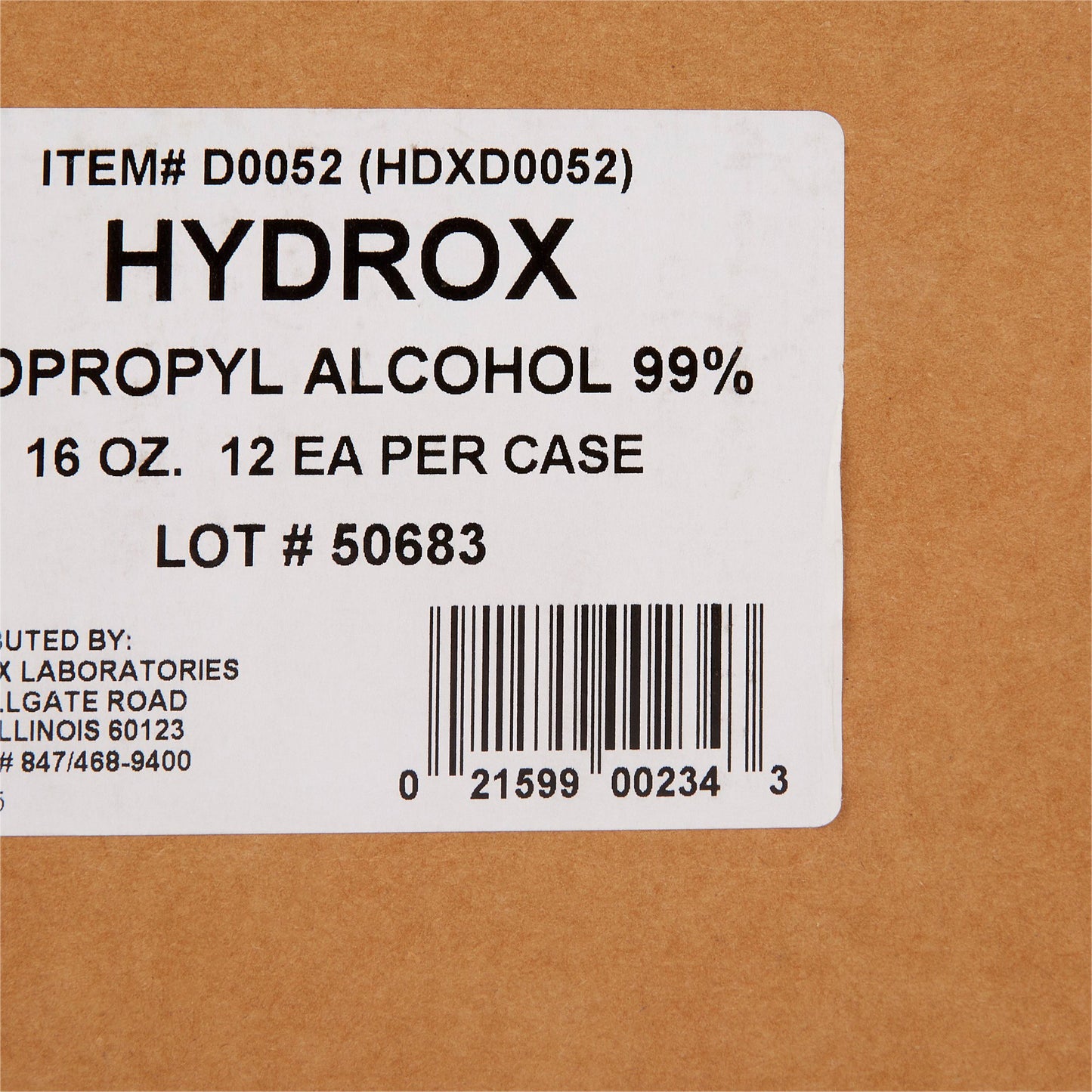Hydrox Isopropyl Alcohol, 99% Strength Alcohol for Technical Use, 16 ounces