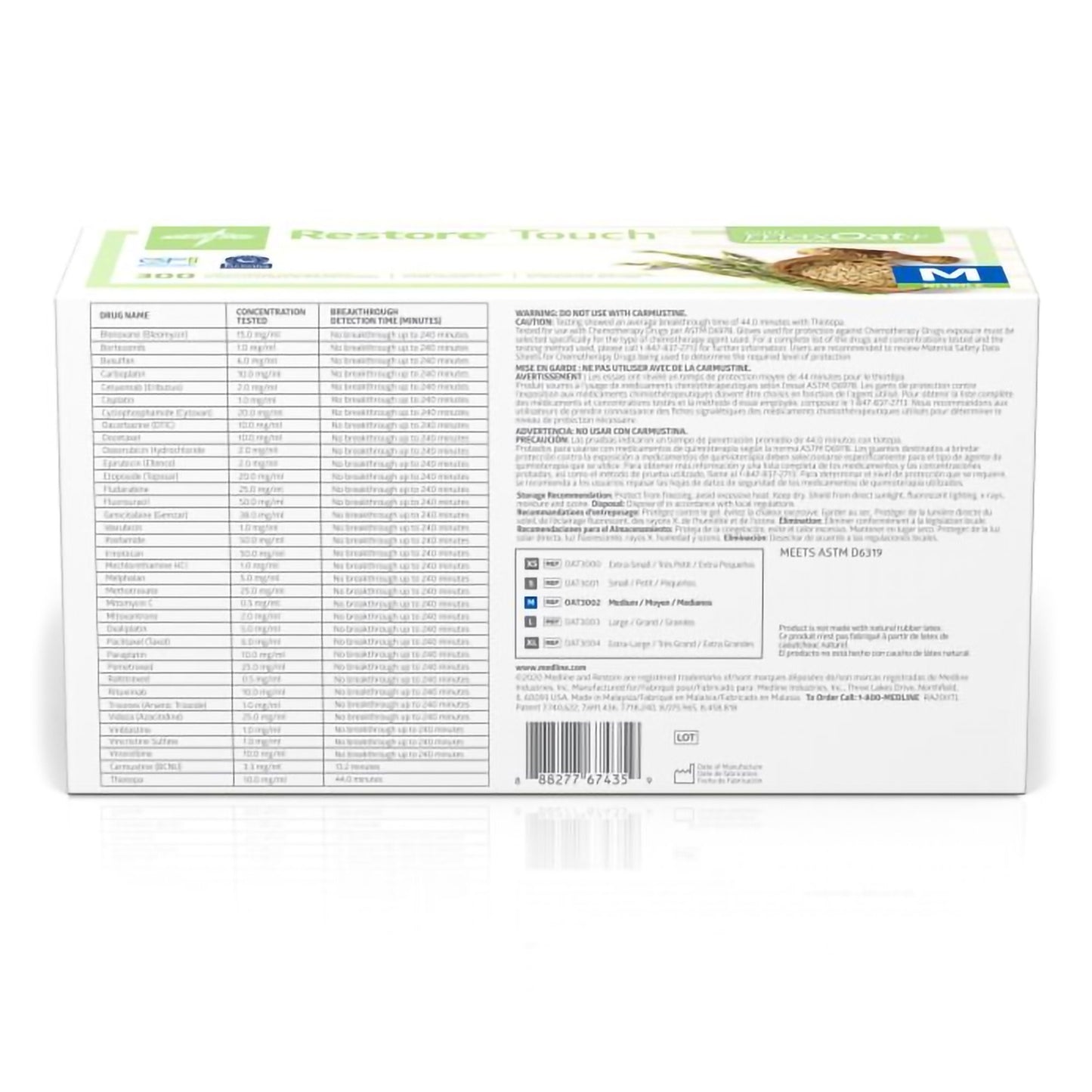Restore® Touch Nitrile Exam Glove, Green, Medium