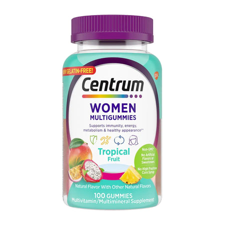 Glaxo Consumer Products 30573128634 Centrum Women MultiGummies Assorted Natural Fruit Flavors
