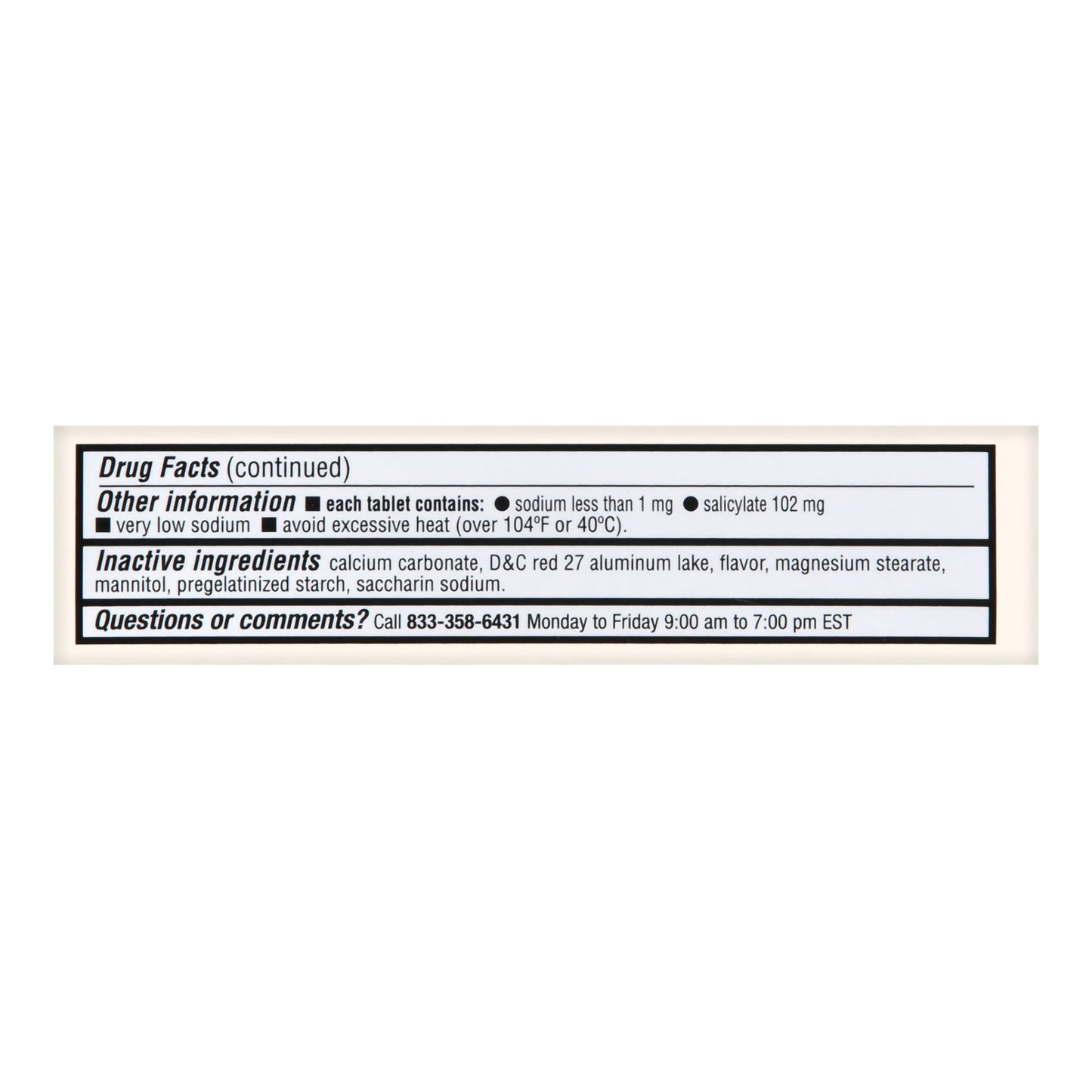 Foster & Thrive™ Stomach Relief 262 mg Bismuth Salicylate Chewable Tablets