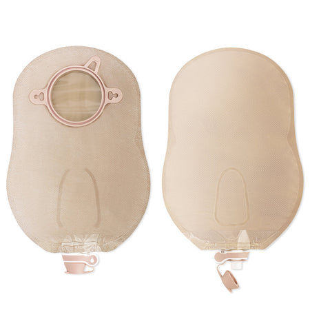 Hollister 943306 New Image 18914 Two-Piece Beige Urostomy Pouch, 70 mm Flange, Blue Match