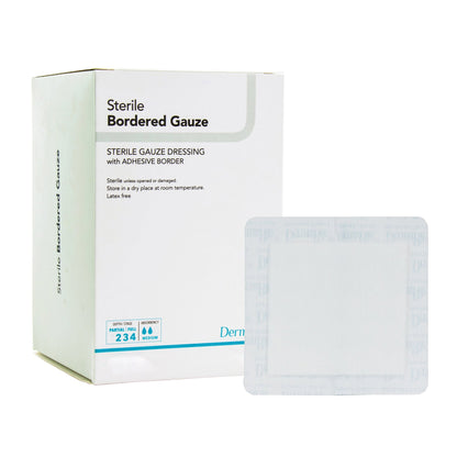 DermaRite® 11410 Sterile Gauze Adhesive Dressing, 4 x 10 Inch