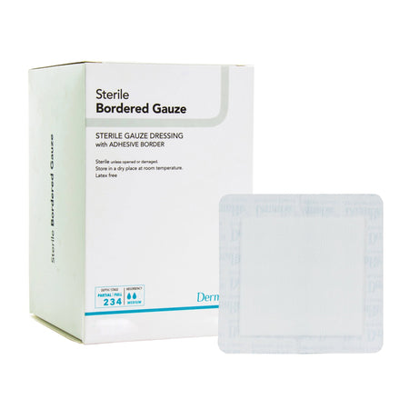 DermaRite 11410 Sterile Gauze Adhesive Dressing, 4 x 10 Inch