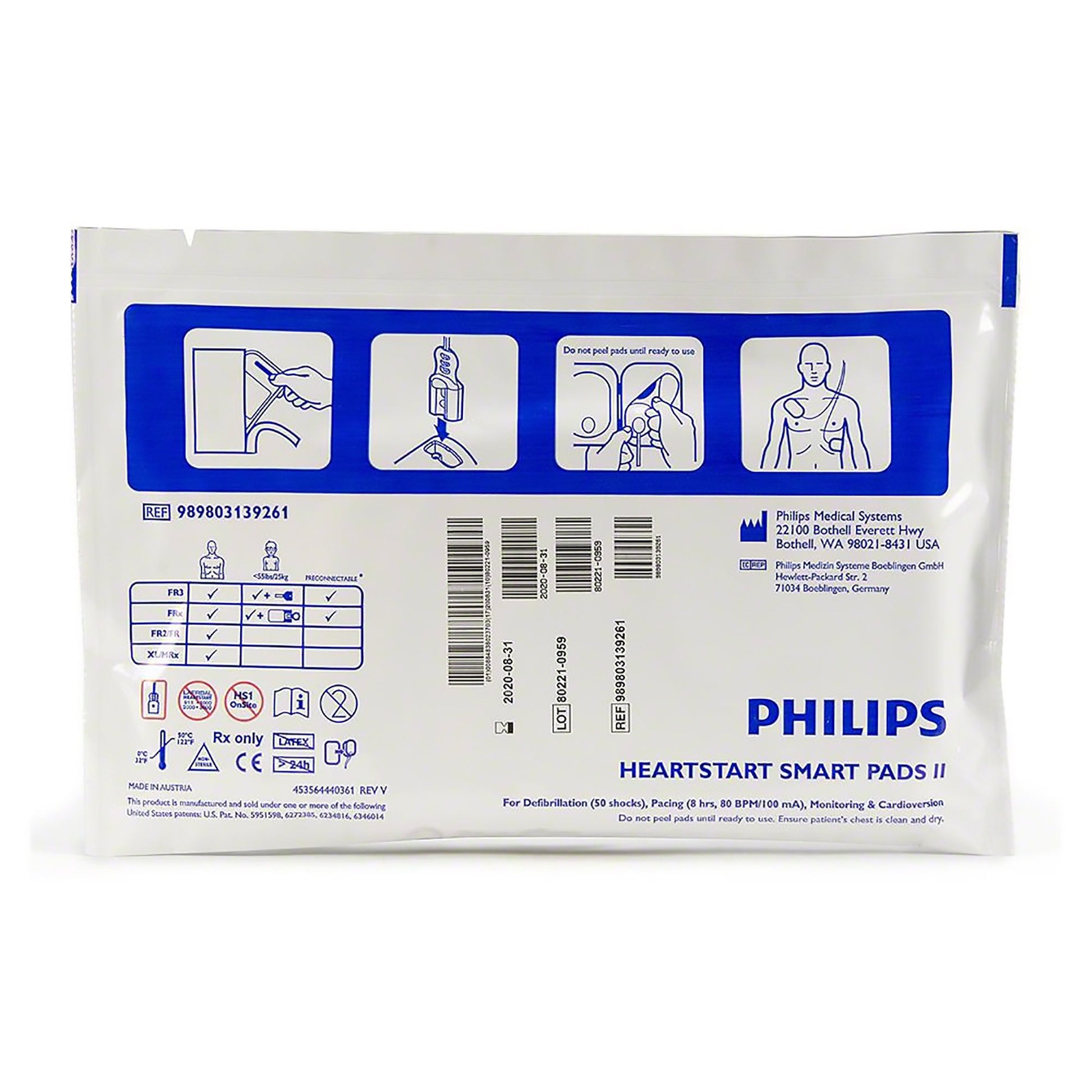 Philips HeartStart FRx SMART Pads II Defibrillator Pad by Philips Healthcare product image - view 3