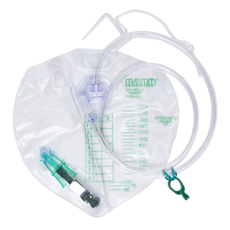 Bard Urinary Drain Bag with Anti-Reflux, 1 Hook, 2000 mL by Bard product image