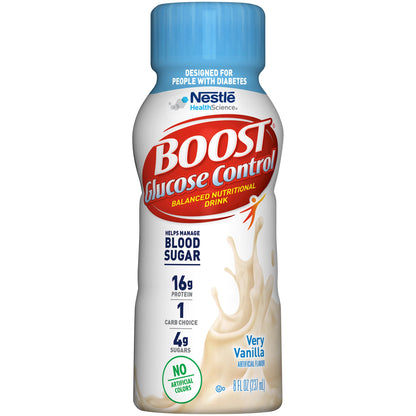 Boost® Glucose Control Vanilla Balanced Nutritional Drink, 8-ounce Bottle