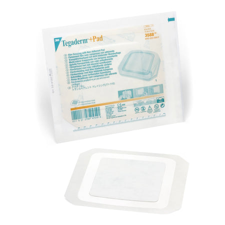 Solventum 3588 3M Tegaderm +Pad Film Dressing with Non-Adherent Pad, 6 x 6 Inch