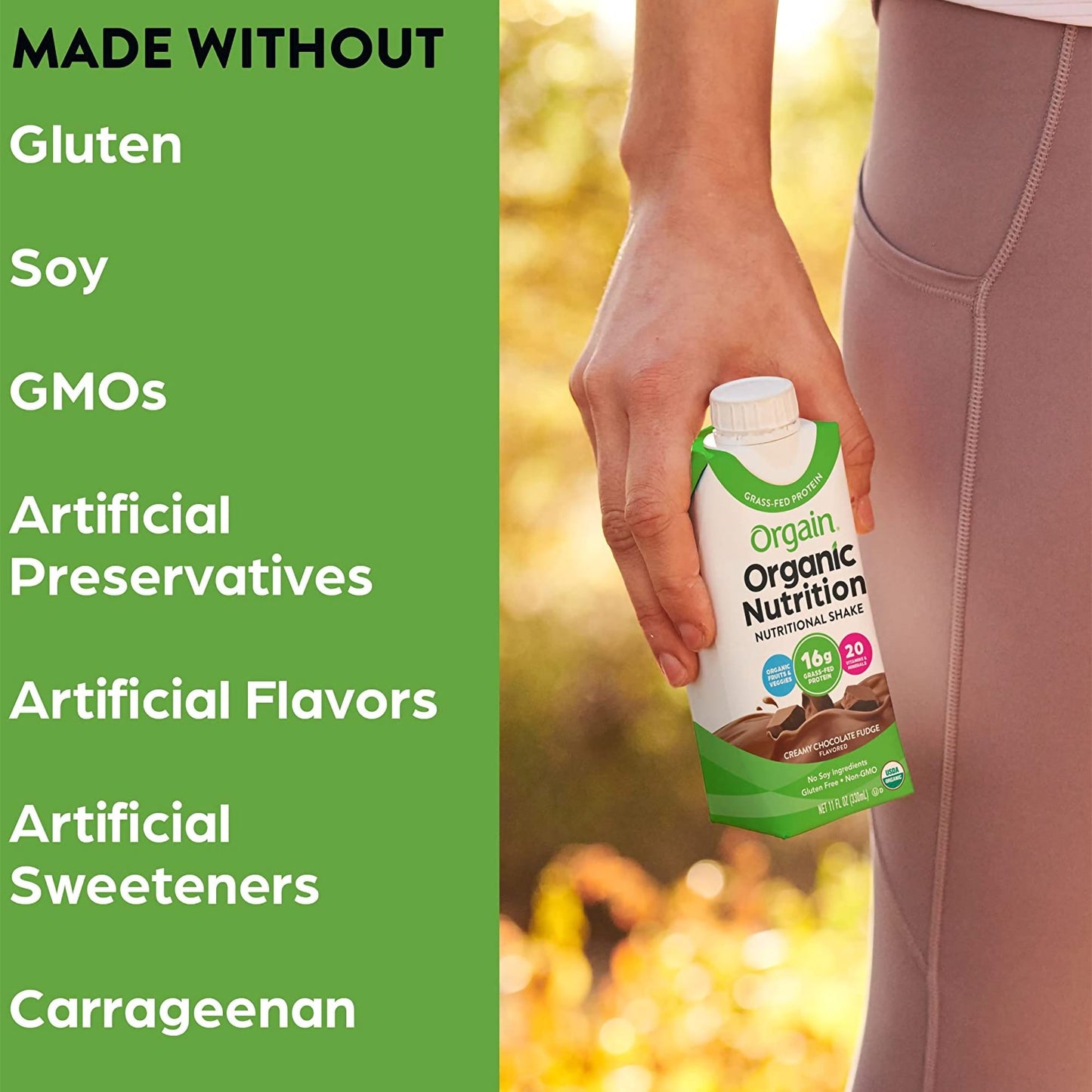 Orgain® Organic Nutrition™ Chocolate Nutritional Shake, 11-ounce carton