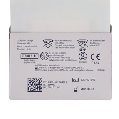 Curity™ Sterile Nonwoven Sponge, 2 x 2 Inch, 4-Ply