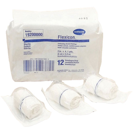 Hartmann 19200000 Flexicon Sterile Conforming Bandage, 2 Inch x 4-1/10 Yard, 1-Ply