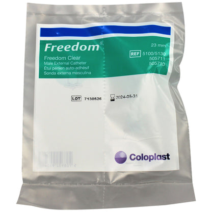 Freedom® Clear Silicone Male External Catheter, 23 mm, Small